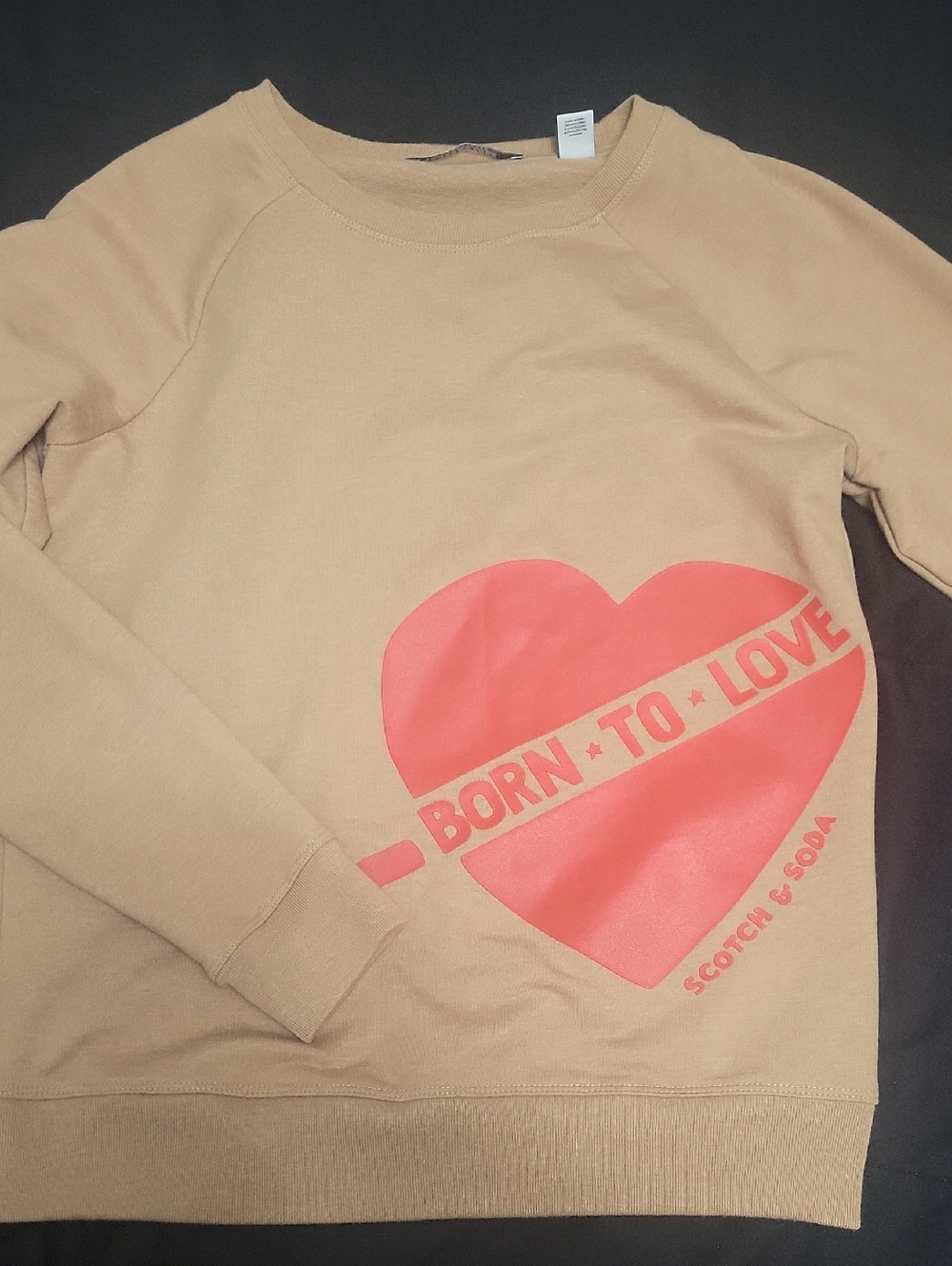 Scotch & Soda Small "Born To Love" Crewneck Sweatshirt Pullover